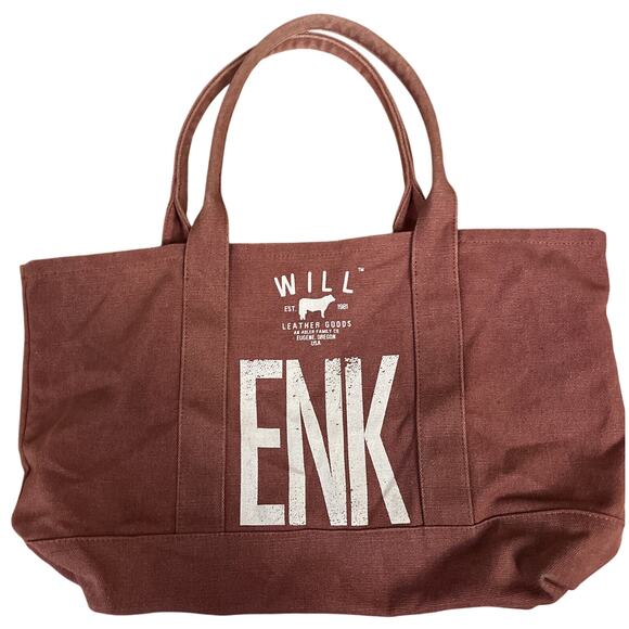 WILL LEATHER GOODS ENK Pink Canvas Tote Bag Oregon - Picture 6 of 9